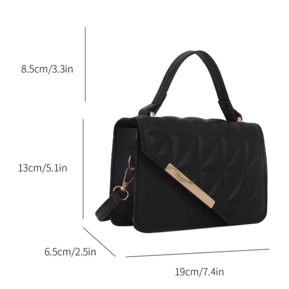 ⚠️Clearance Black Mini Quilted Square Crossbody Bag - Picture 3 of 6